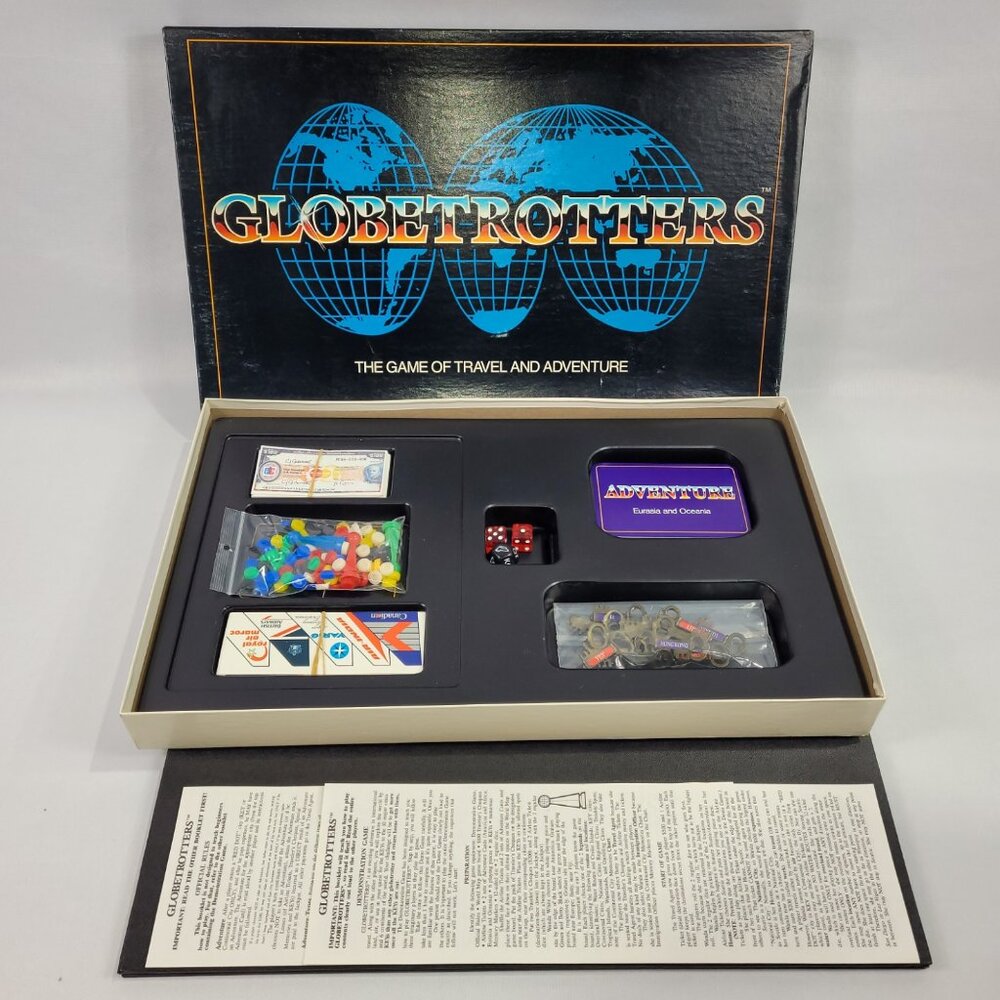 Globetrotters Vintage 1984 Adventure Travel Board Game by Irwin